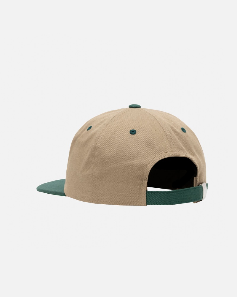 Ball Cap Stüssy Mid-Depth Basic Star Strapback Kaki | DP76-G9-NW