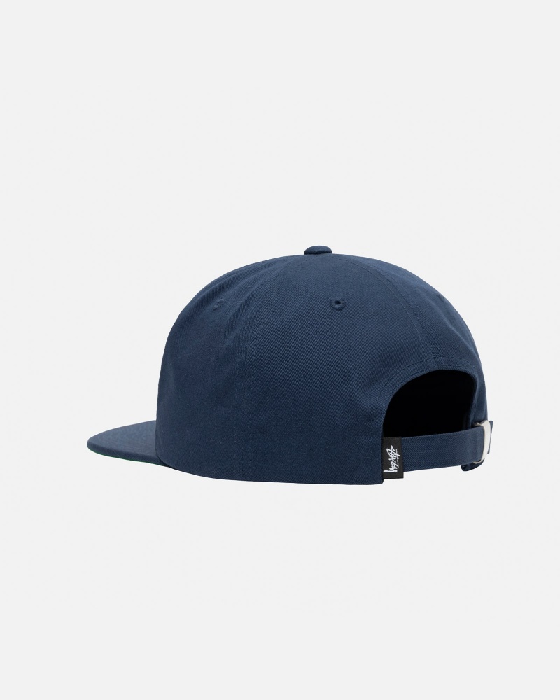 Ball Cap Stüssy Mid-Depth Basic Strapback Bleu Marine | BW90-D3-QJ