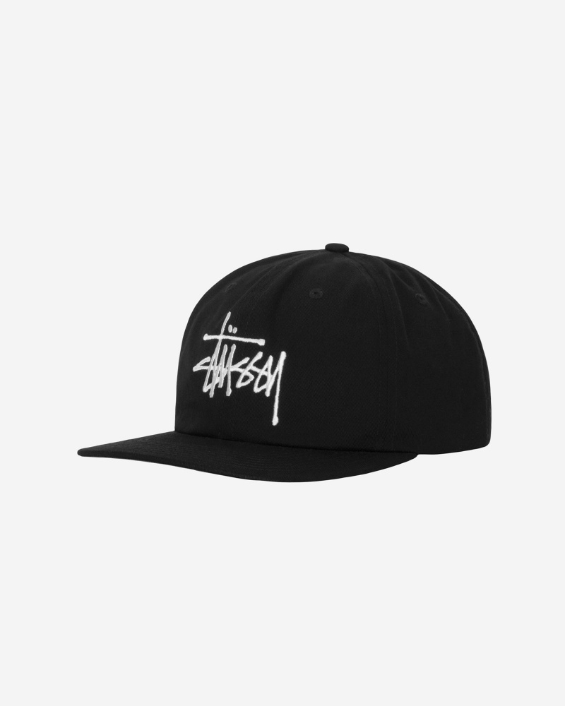 Ball Cap Stüssy Mid-Depth Basic Strapback Noir | JF58-M5-SL