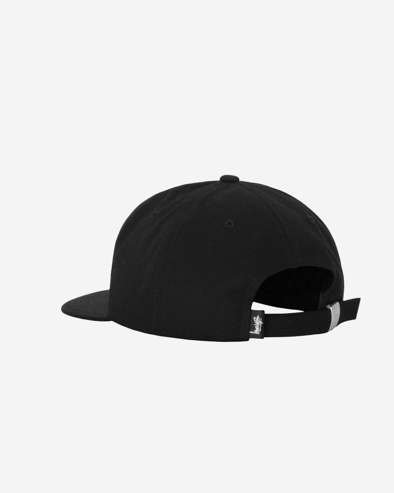 Ball Cap Stüssy Mid-Depth Basic Strapback Noir | JF58-M5-SL