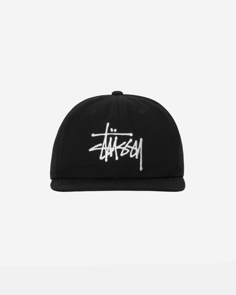 Ball Cap Stüssy Mid-Depth Basic Strapback Noir | JF58-M5-SL