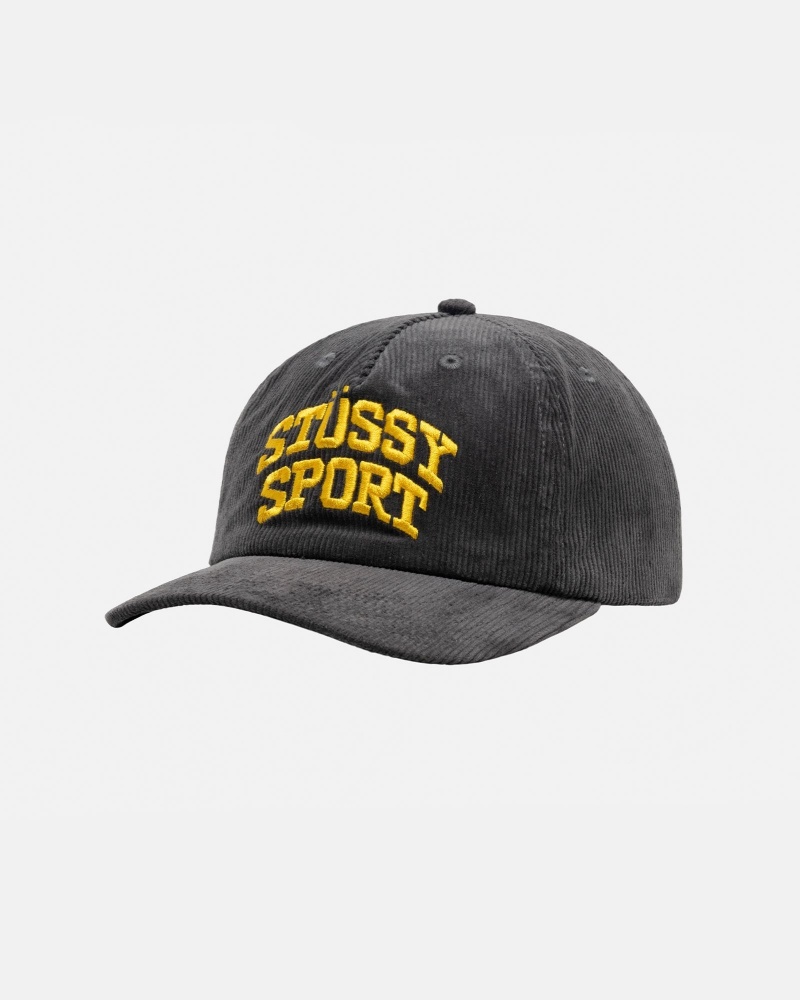 Ball Cap Stüssy Mid-Depth Sport Arch Strapback Charcoal | BY62-M0-FX