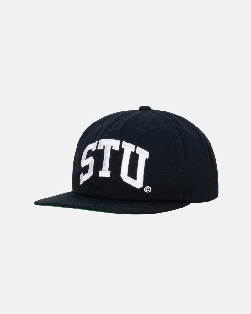 Ball Cap Stüssy Mid-Depth Stu Arch Strapback Noir | KX21-F4-CF