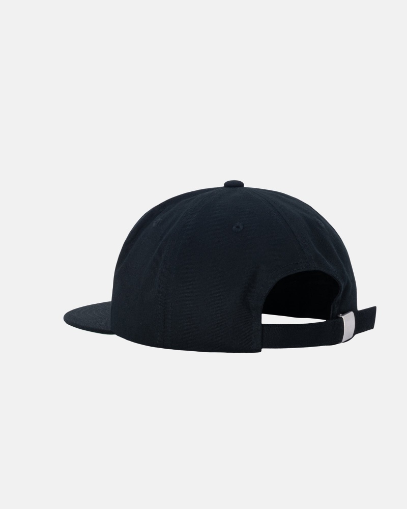 Ball Cap Stüssy Mid-Depth Stu Arch Strapback Noir | KX21-F4-CF