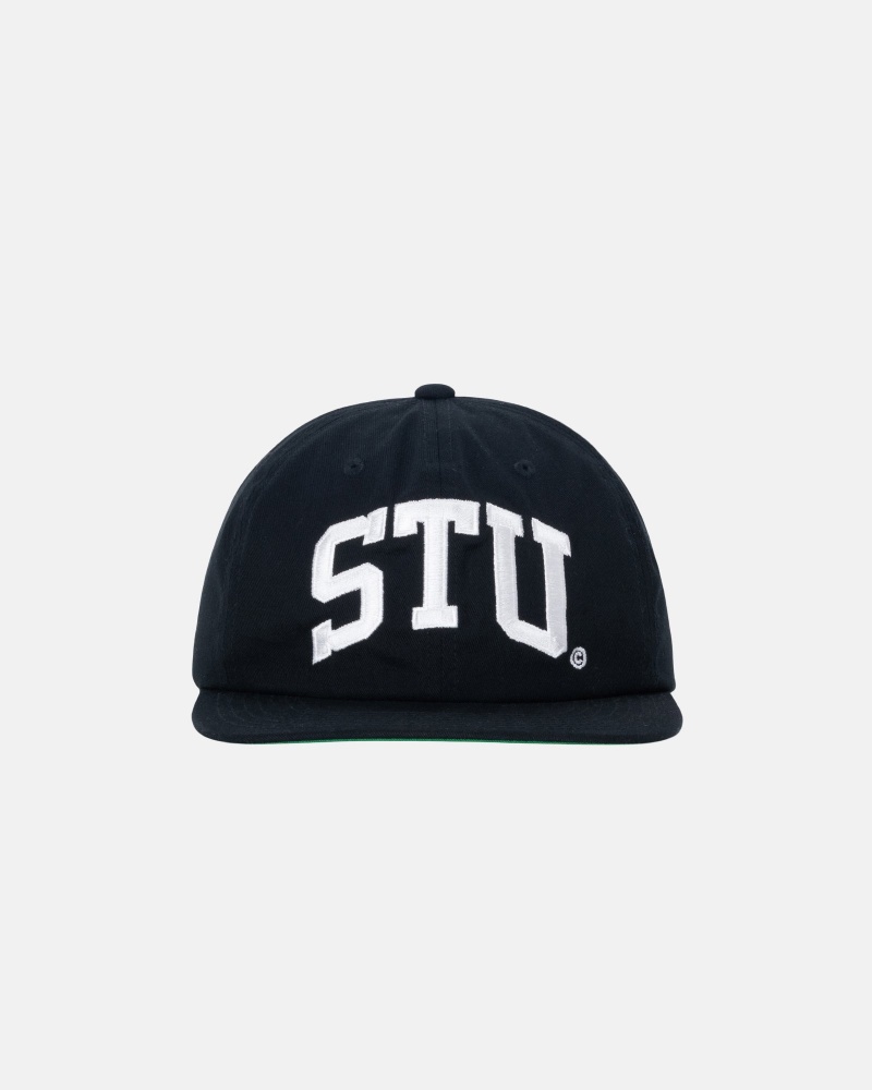 Ball Cap Stüssy Mid-Depth Stu Arch Strapback Noir | KX21-F4-CF