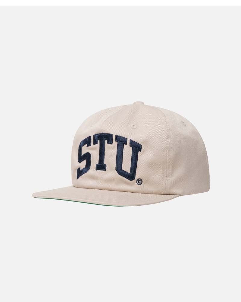 Ball Cap Stüssy Mid-Depth Stu Arch Strapback Kaki | LX67-I8-ZW