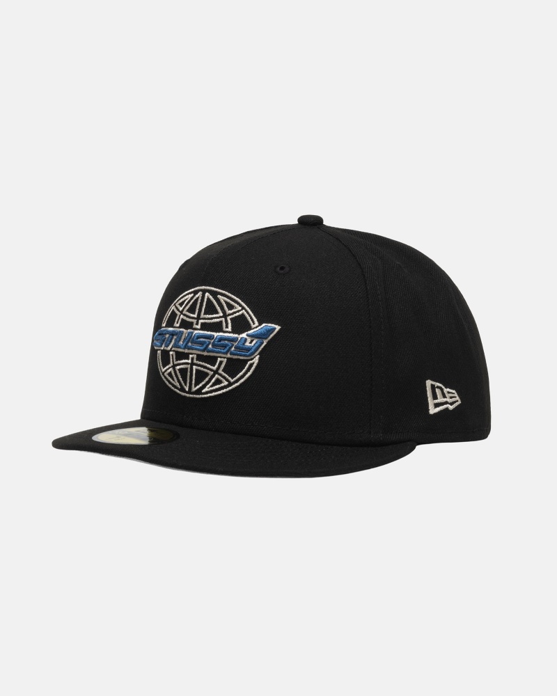 Ball Cap Stüssy New Era 59Fifty Airplane Noir | JP87-V2-RL