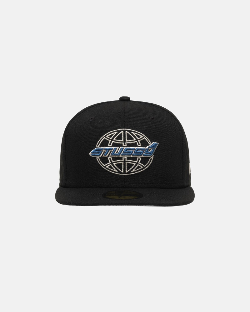 Ball Cap Stüssy New Era 59Fifty Airplane Noir | JP87-V2-RL