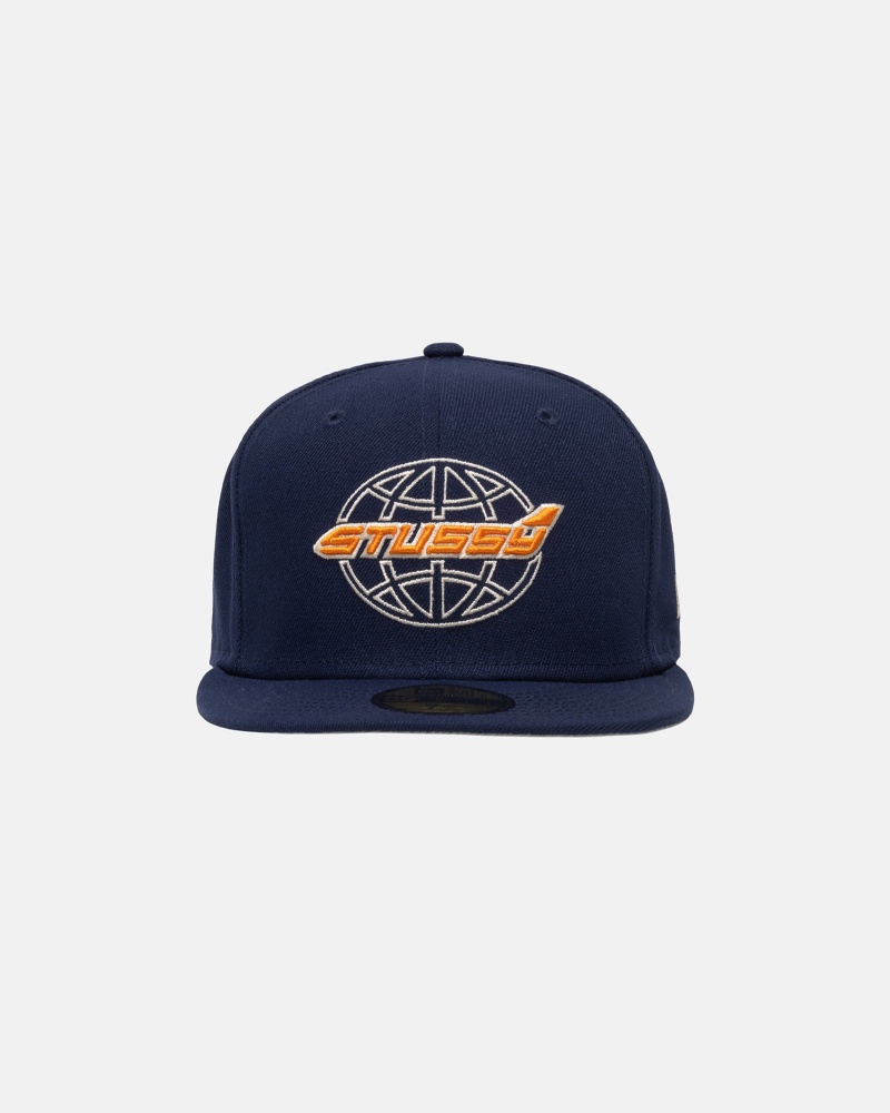 Ball Cap Stüssy New Era 59Fifty Airplane Bleu Marine | TL11-T9-CH