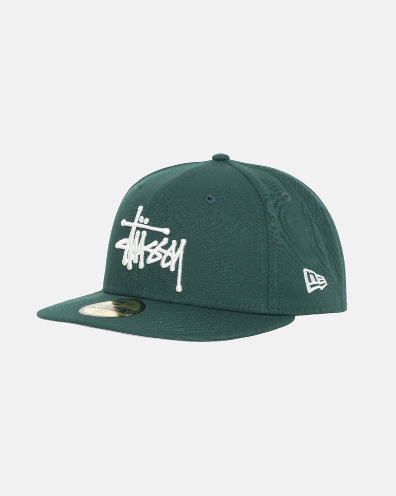 Ball Cap Stüssy New Era 59Fifty Authentic Vert | RQ50-D7-XF