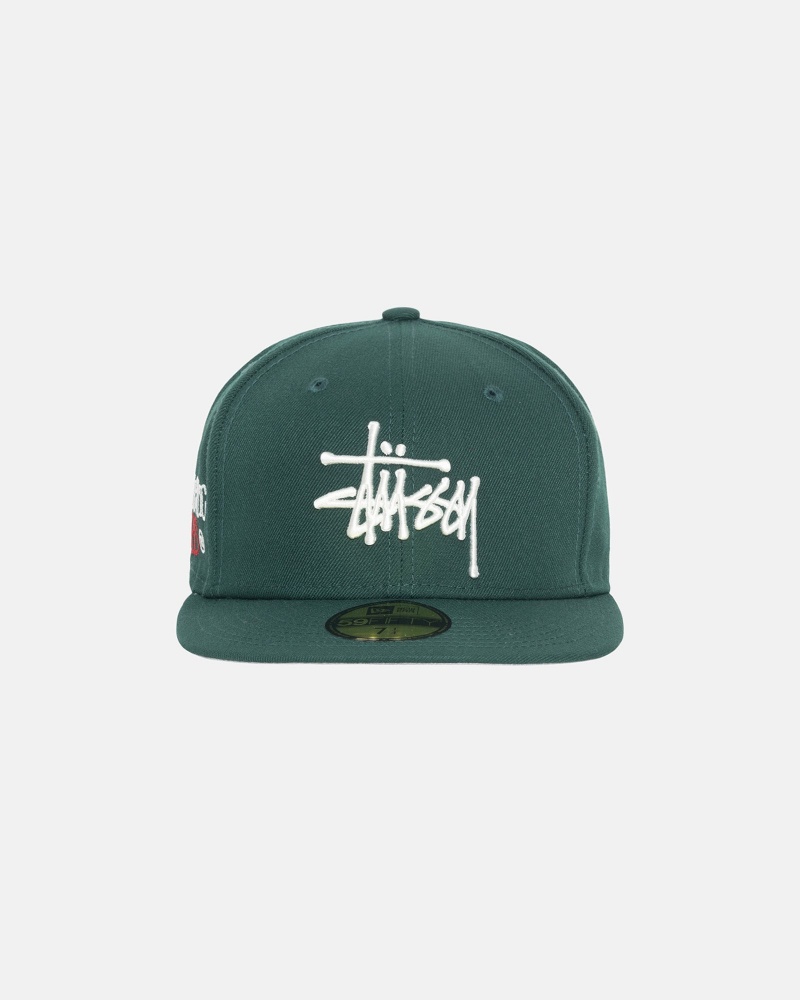 Ball Cap Stüssy New Era 59Fifty Authentic Vert | RQ50-D7-XF