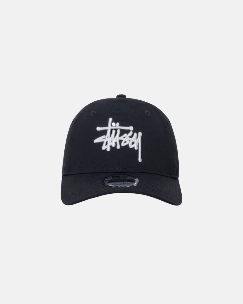 Ball Cap Stüssy New Era 9Twenty Basic Strapback Noir | NG09-V3-CO