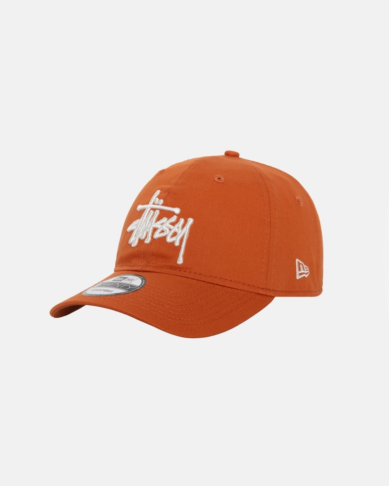 Ball Cap Stüssy New Era 9Twenty Basic Strapback Orange | JZ08-Q2-KI