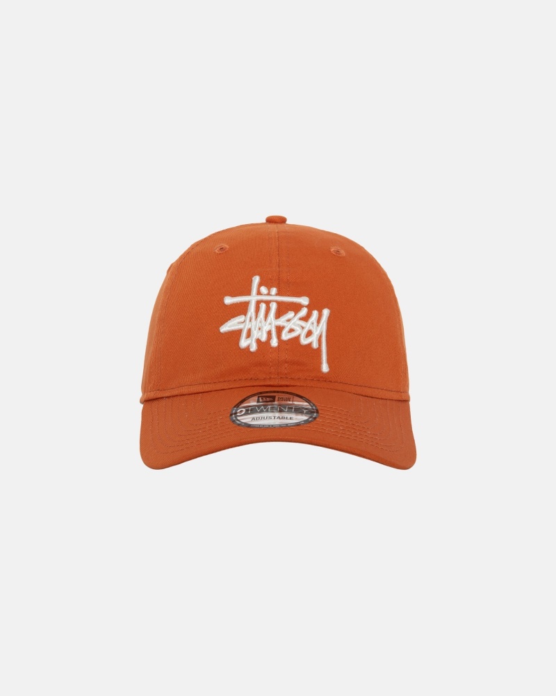 Ball Cap Stüssy New Era 9Twenty Basic Strapback Orange | JZ08-Q2-KI