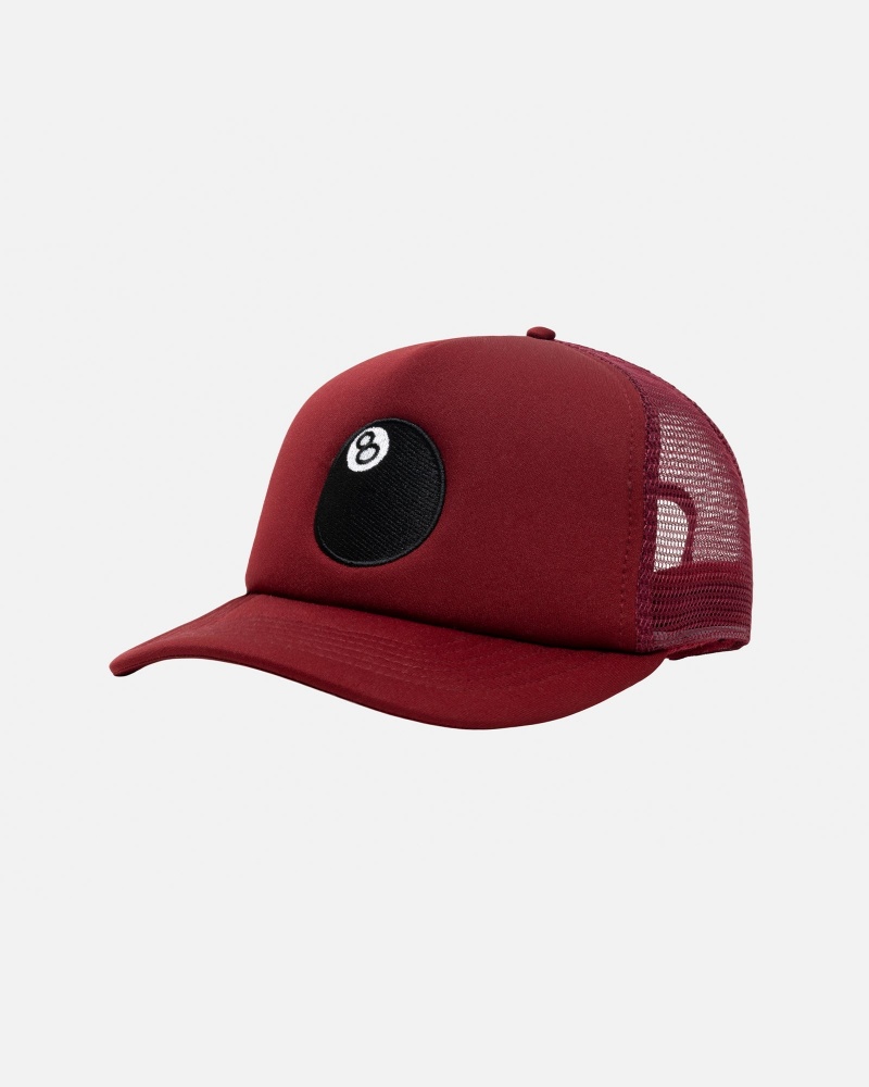 Ball Cap Stüssy Trucker 8 Ball Snapback Paprika | QH05-J6-BZ