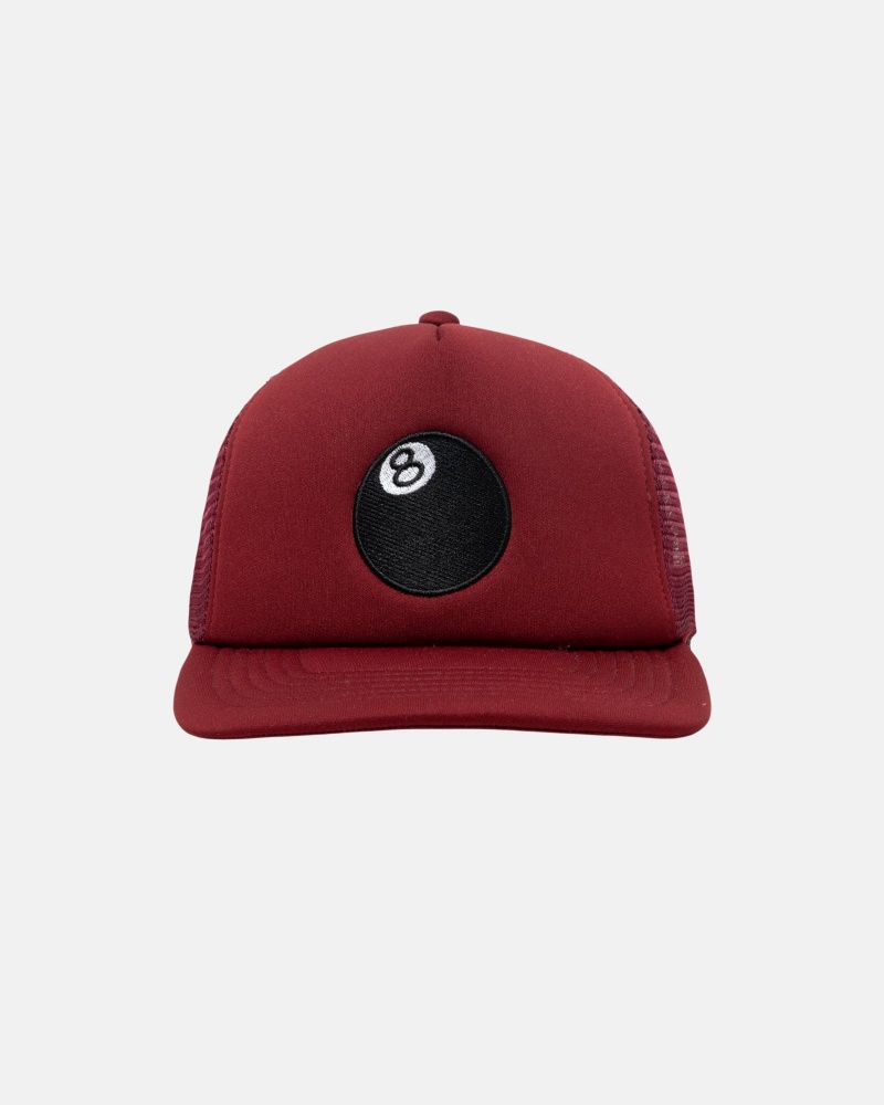 Ball Cap Stüssy Trucker 8 Ball Snapback Paprika | QH05-J6-BZ