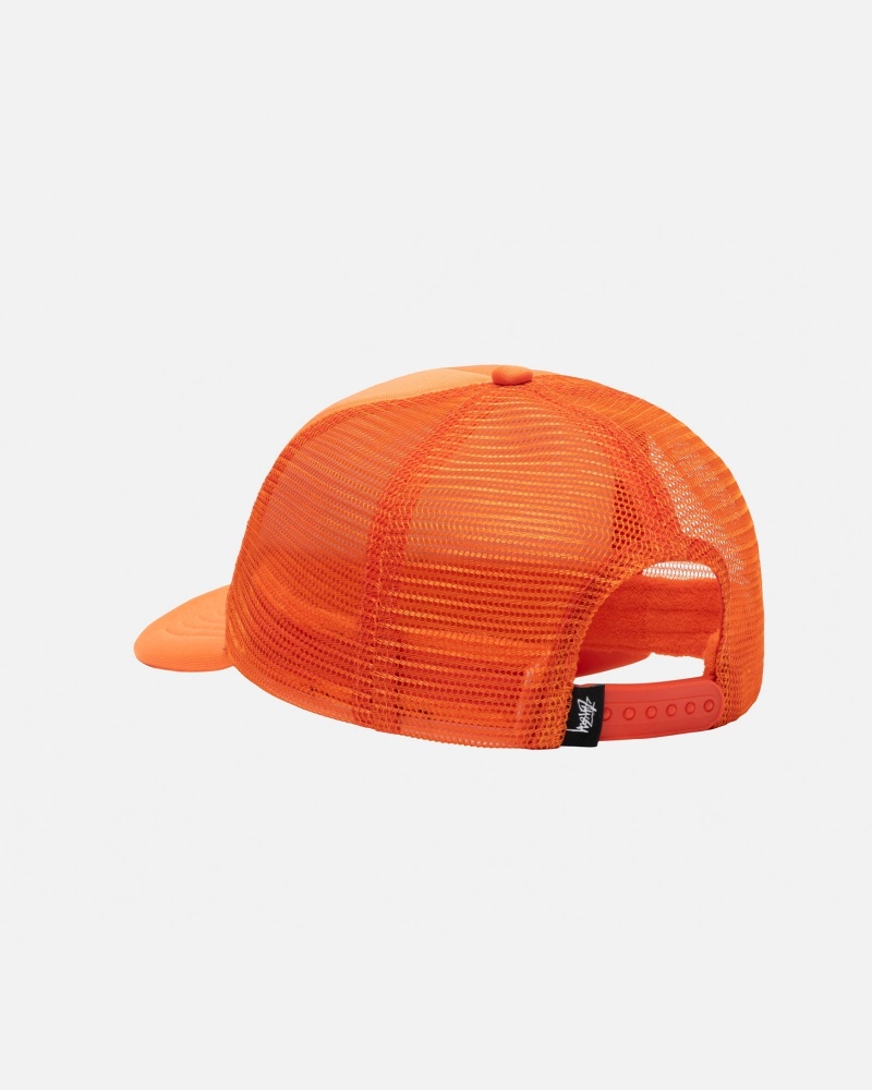 Ball Cap Stüssy Trucker Big Basic Snapback Pumpkin | OW70-B0-MT