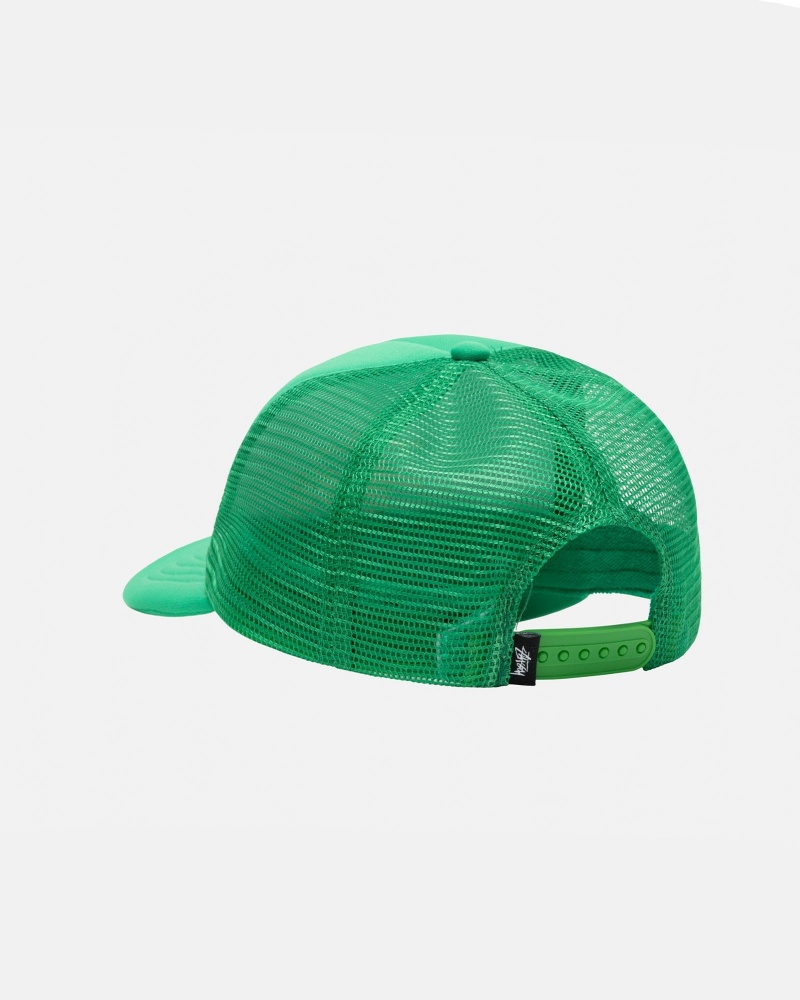 Ball Cap Stüssy Trucker Big Basic Snapback Vert | QR86-Y8-YI