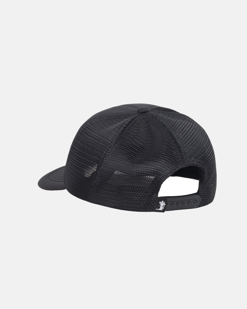 Ball Cap Stüssy Trucker Big Basic Snapback Noir | TP73-Y2-SS