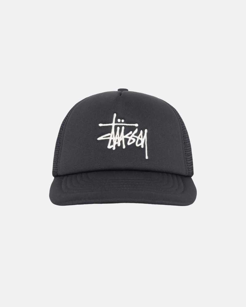 Ball Cap Stüssy Trucker Big Basic Snapback Noir | TP73-Y2-SS