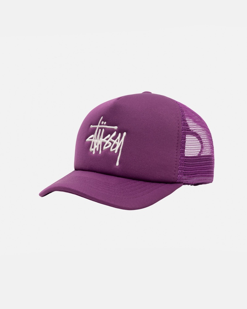 Ball Cap Stüssy Trucker Big Basic Snapback Orchid | YA41-A4-WA