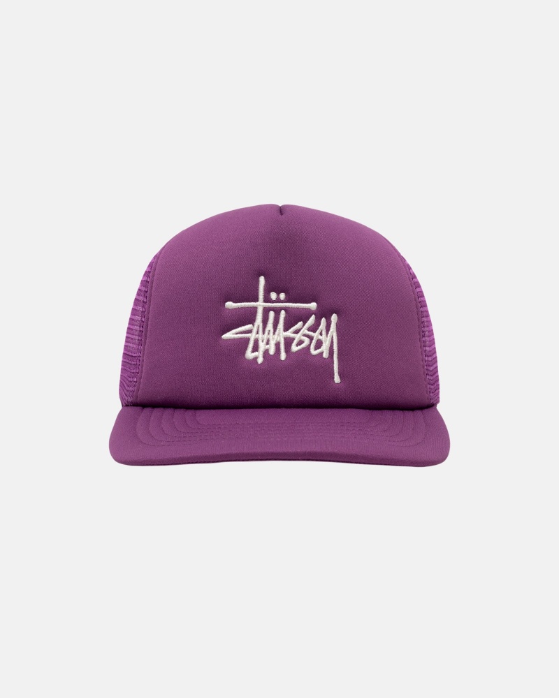 Ball Cap Stüssy Trucker Big Basic Snapback Orchid | YA41-A4-WA