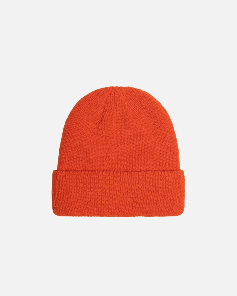 Bonnet Stüssy Cuff Beanie Basic Habanero | SQ32-S6-SQ