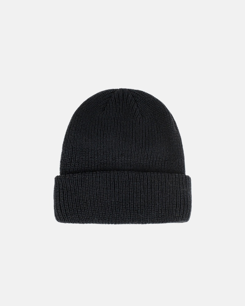 Bonnet Stüssy Cuff Beanie Basic Noir | TB62-Y9-BJ