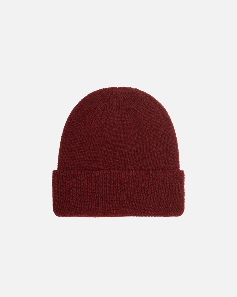 Bonnet Stüssy Cuff Beanie Basic Rouge Foncé | HP20-O3-KS