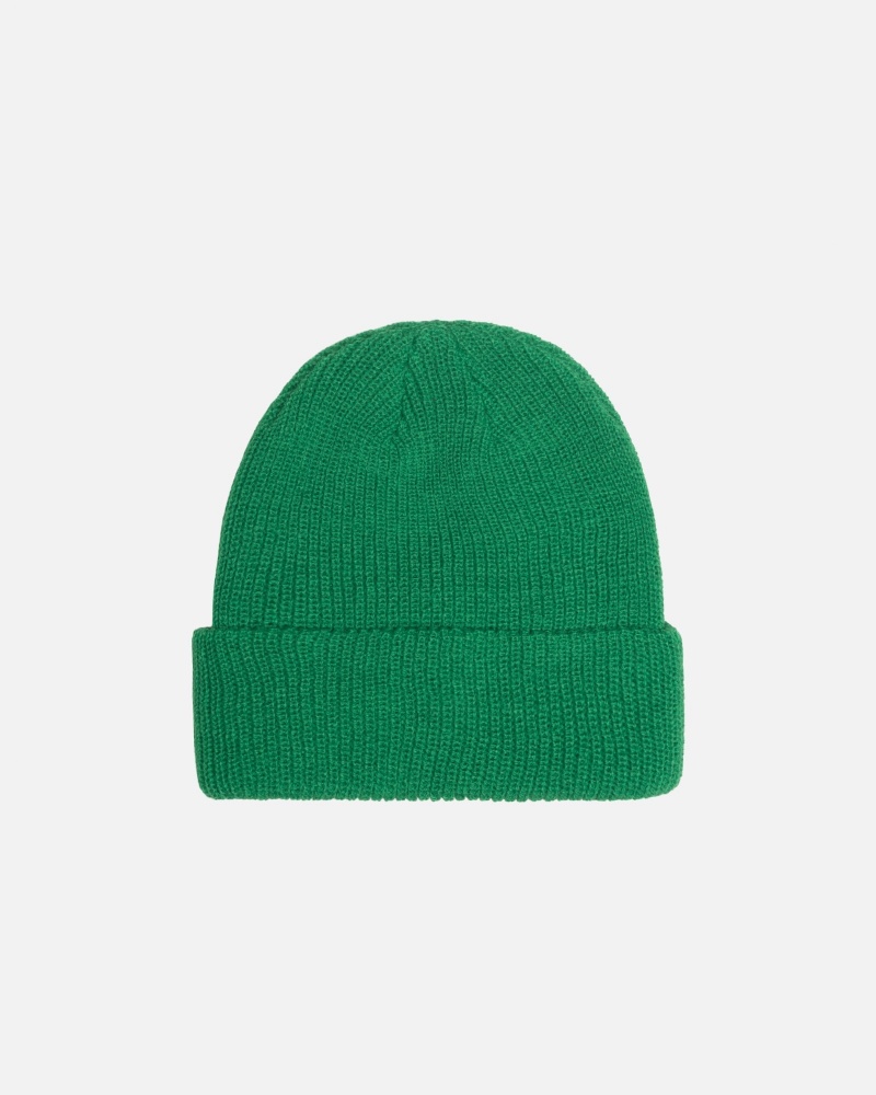 Bonnet Stüssy Cuff Beanie Basic Vert | XV18-S1-NR