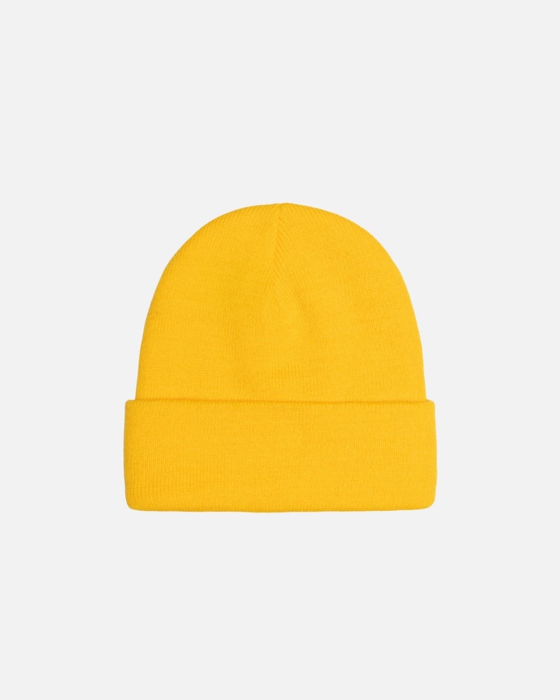 Bonnet Stüssy Cuff Beanie Stock Moutarde | VD32-U5-SM