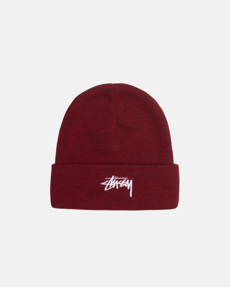 Bonnet Stüssy Cuff Beanie Stock Rouge | MX10-M7-JQ