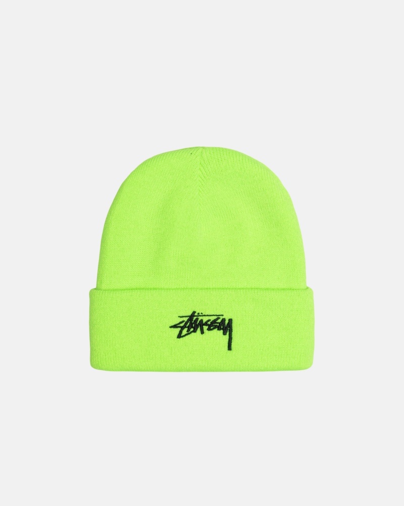 Bonnet Stüssy Cuff Beanie Stock Vert | HR57-R6-WY