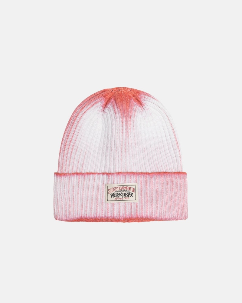 Bonnet Stüssy Cuff Beanie Workgear Spray Orange | AJ69-B4-MY