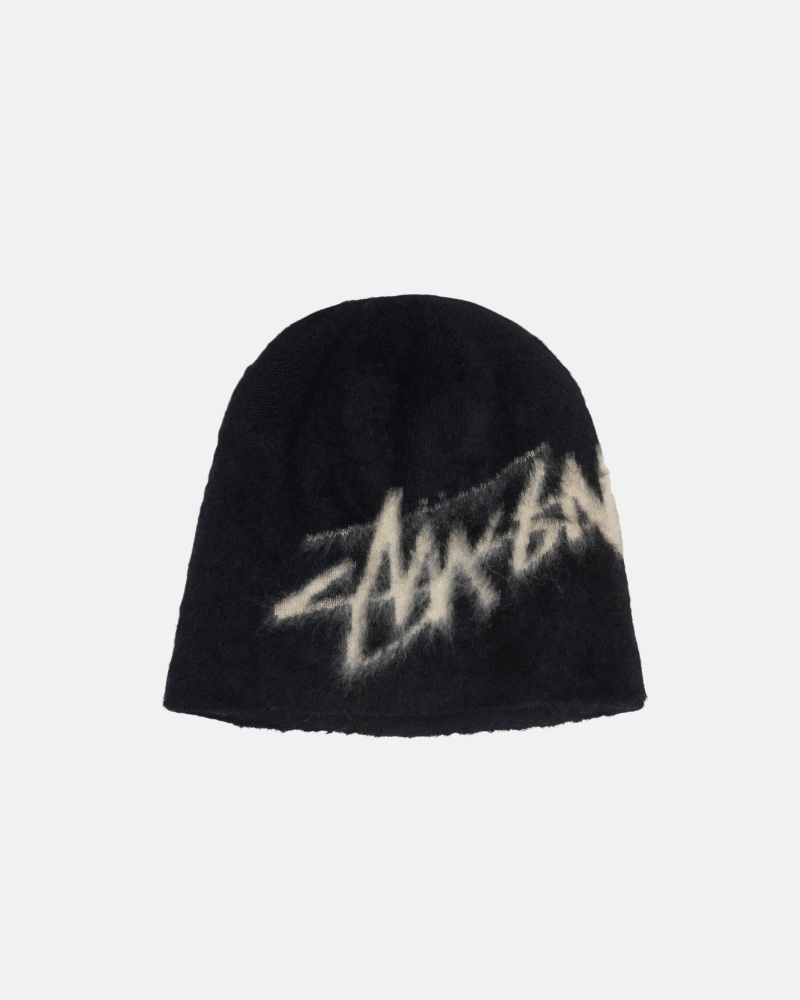 Bonnet Stüssy Skullcap Brushed Out Stock Noir | IS71-W1-UV