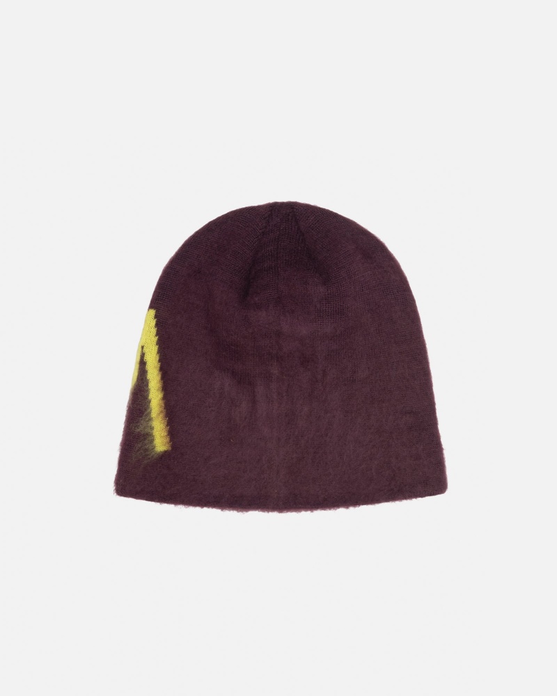 Bonnet Stüssy Skullcap Brushed Out Stock Eggplant | FJ08-N3-CN