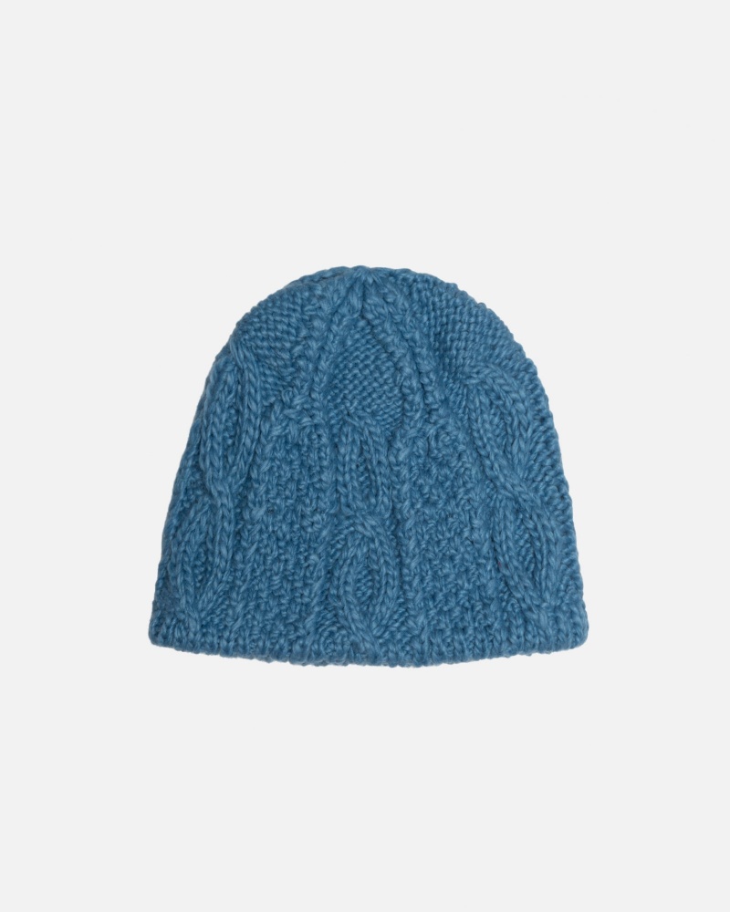 Bonnet Stüssy Skullcap Cable Knit Bleu | ZV06-X7-RE