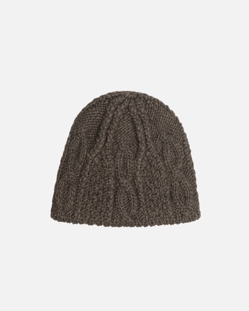 Bonnet Stüssy Skullcap Cable Knit Marron | CQ26-F3-SF