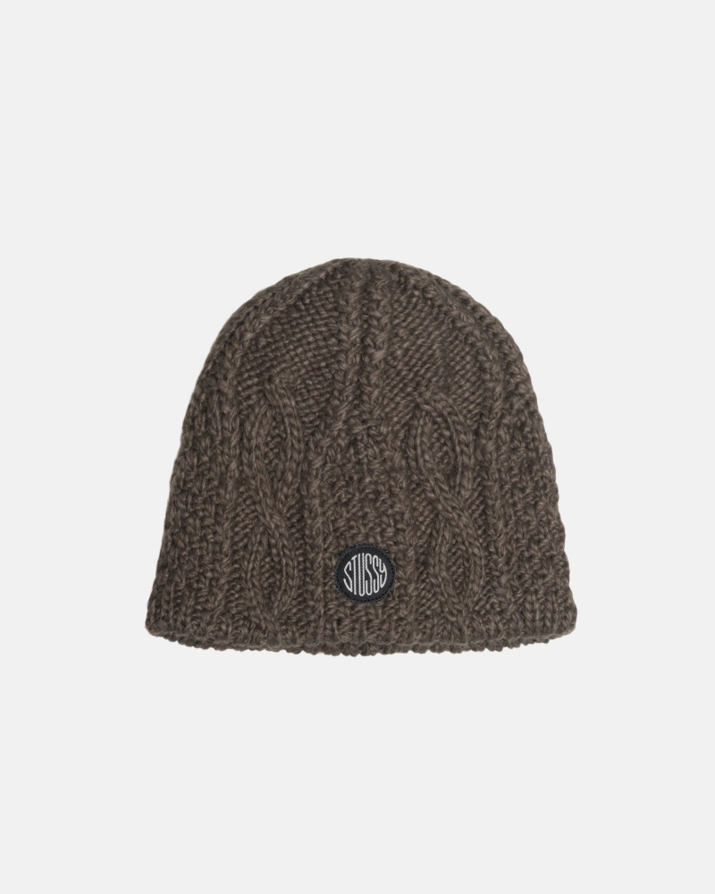 Bonnet Stüssy Skullcap Cable Knit Marron | CQ26-F3-SF