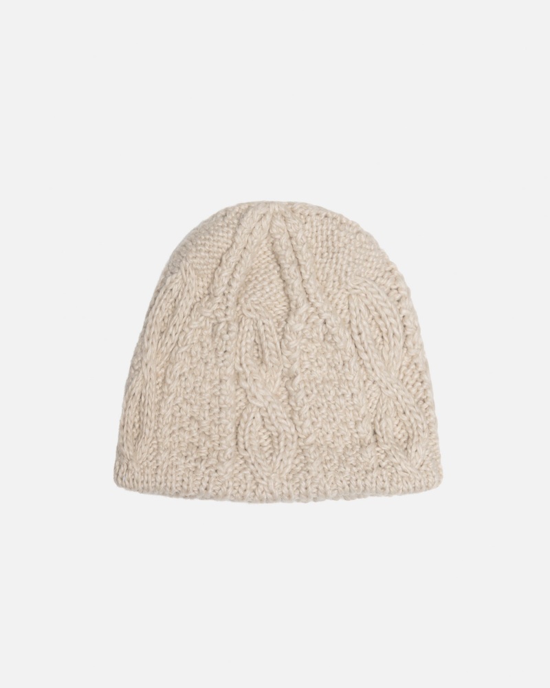 Bonnet Stüssy Skullcap Cable Knit Natural | JA77-U9-KM