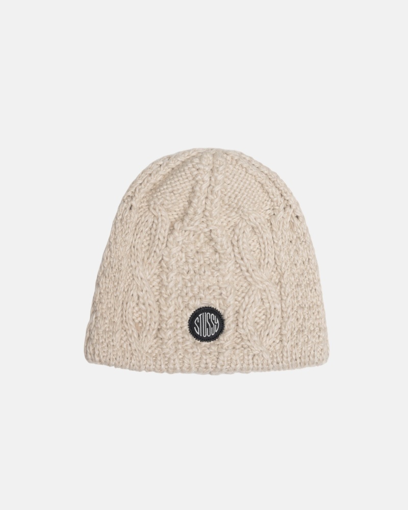 Bonnet Stüssy Skullcap Cable Knit Natural | JA77-U9-KM