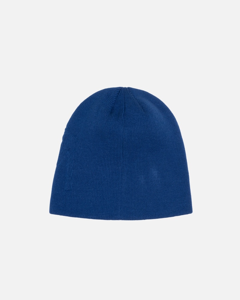 Bonnet Stüssy Skullcap Embossed Smooth Stock Bleu Royal | DS63-C7-RF