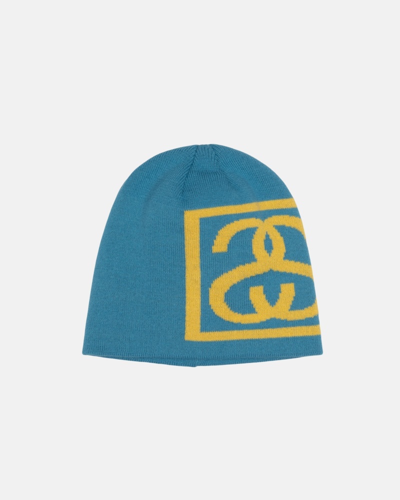 Bonnet Stüssy Skullcap SS Link Aqua | CL18-T8-MA