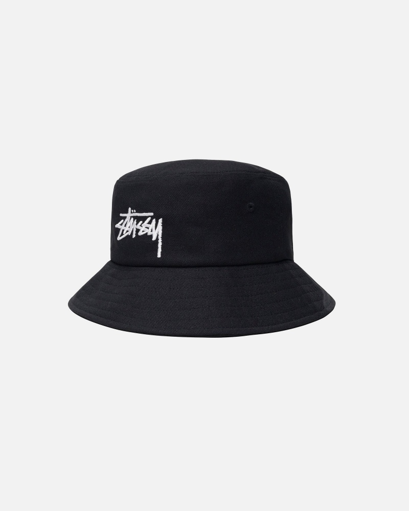 Bucket Hat Stüssy Big Stock Bucket Hat Noir | MX12-F2-DJ