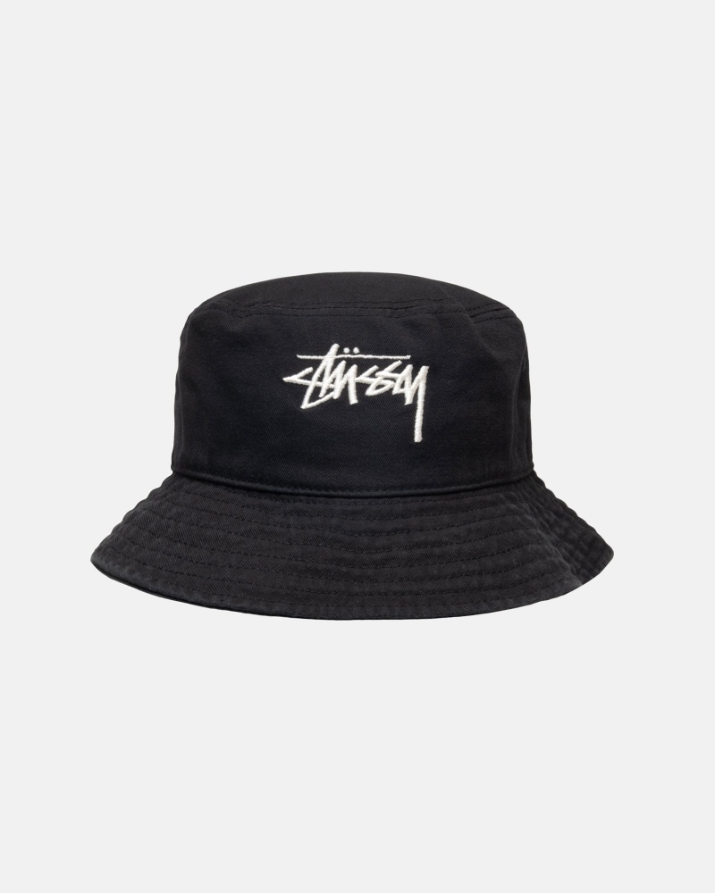 Bucket Hat Stüssy Bucket Hat Big Stock Noir | BM72-N1-TS