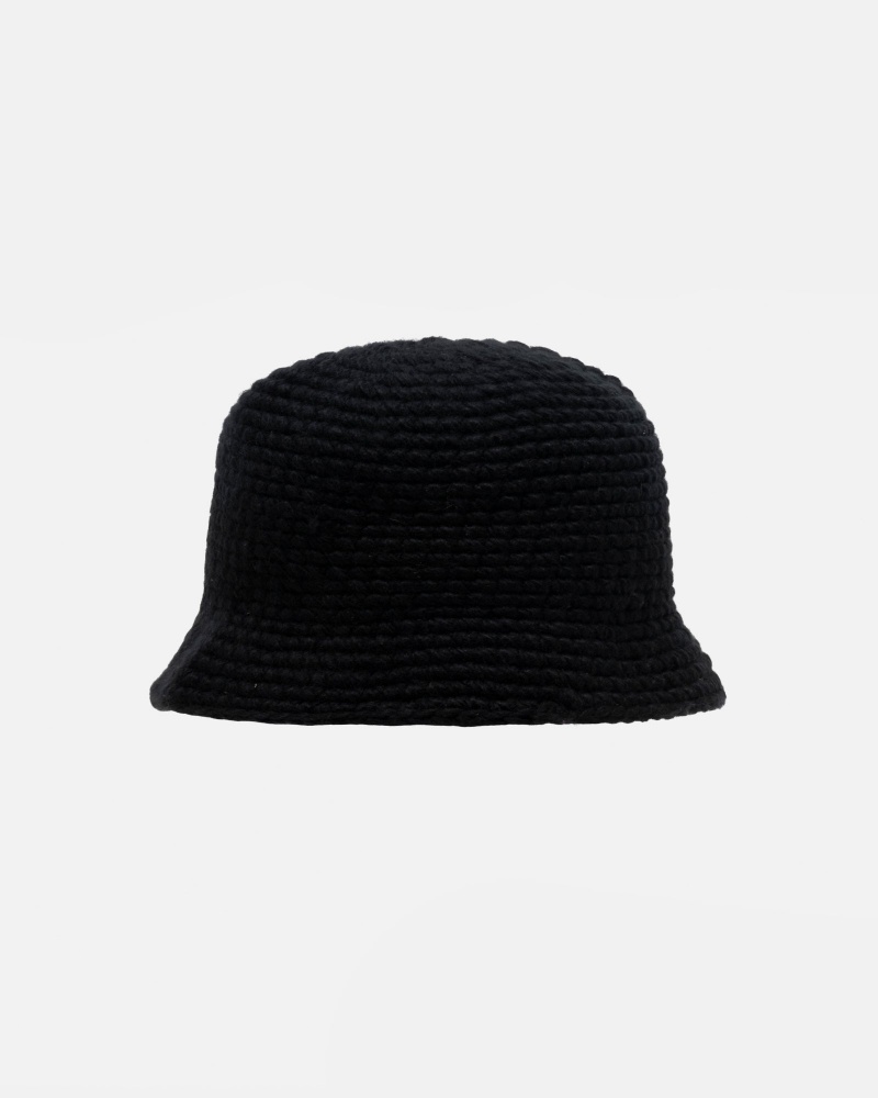 Bucket Hat Stüssy Bucket Hat SS Link Knit Noir | RK82-W4-AF