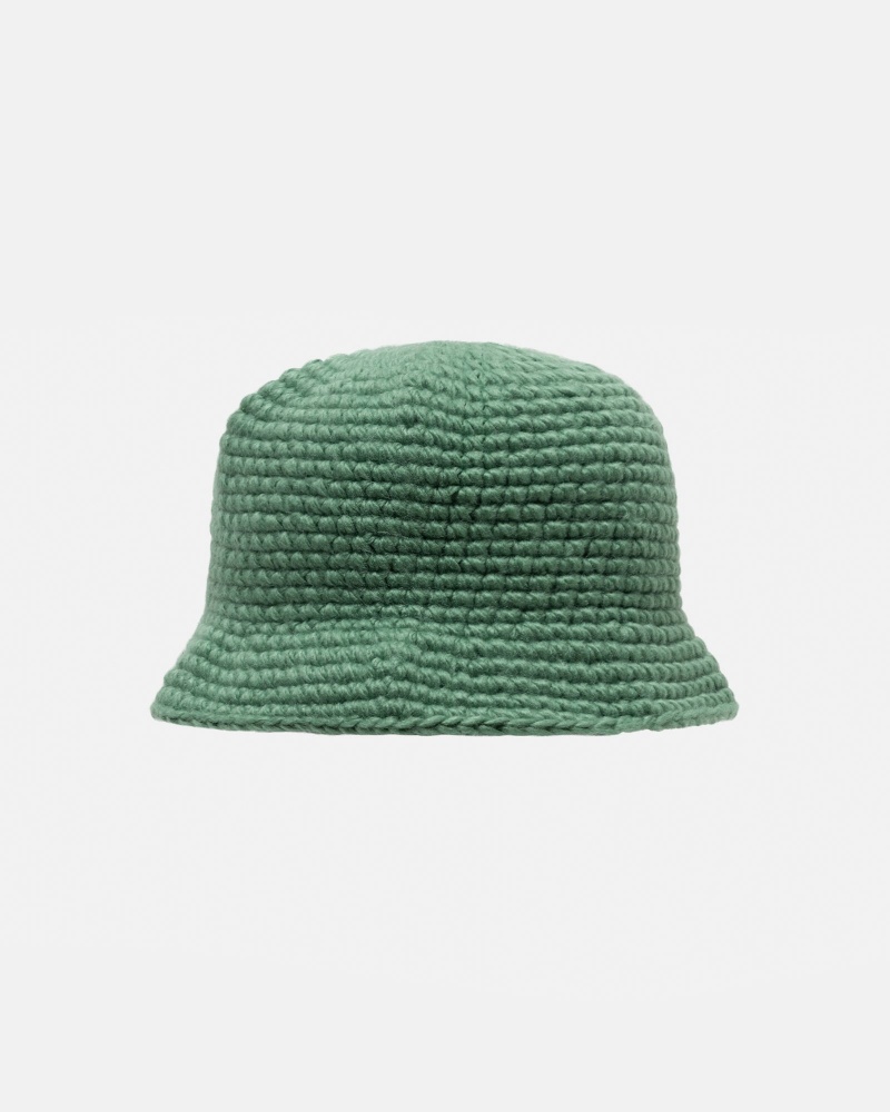 Bucket Hat Stüssy Bucket Hat SS Link Knit Spruce | EU11-W4-VS