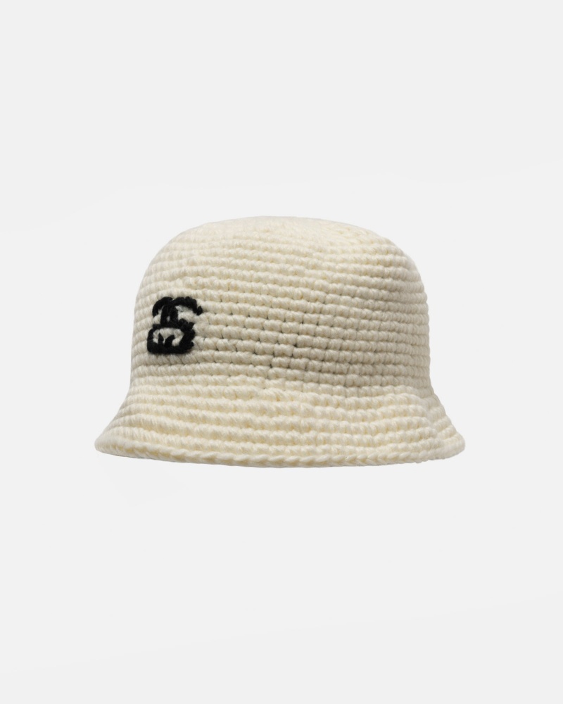 Bucket Hat Stüssy Bucket Hat SS Link Knit Bone | ZG68-C1-SR