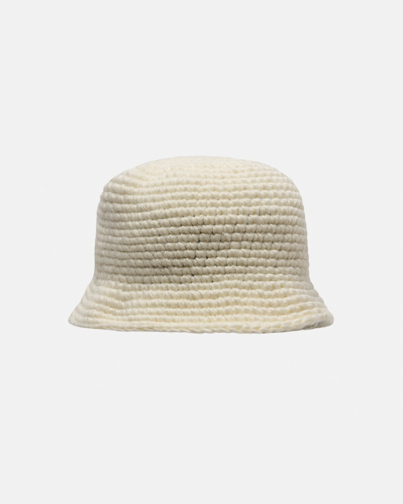 Bucket Hat Stüssy Bucket Hat SS Link Knit Bone | ZG68-C1-SR