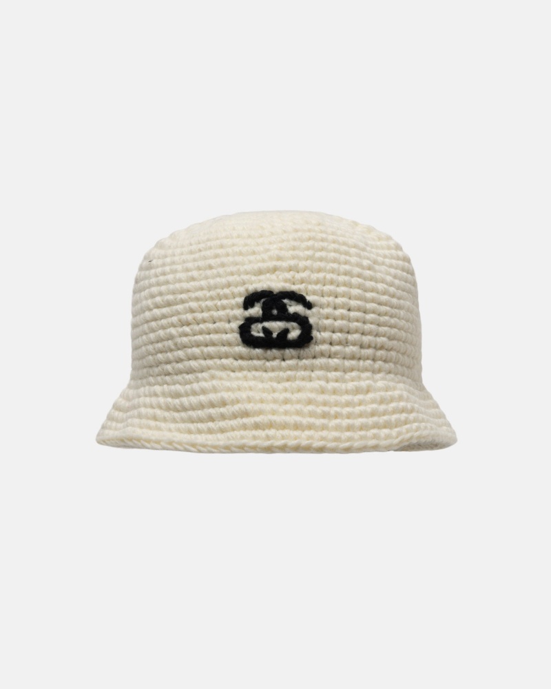 Bucket Hat Stüssy Bucket Hat SS Link Knit Bone | ZG68-C1-SR